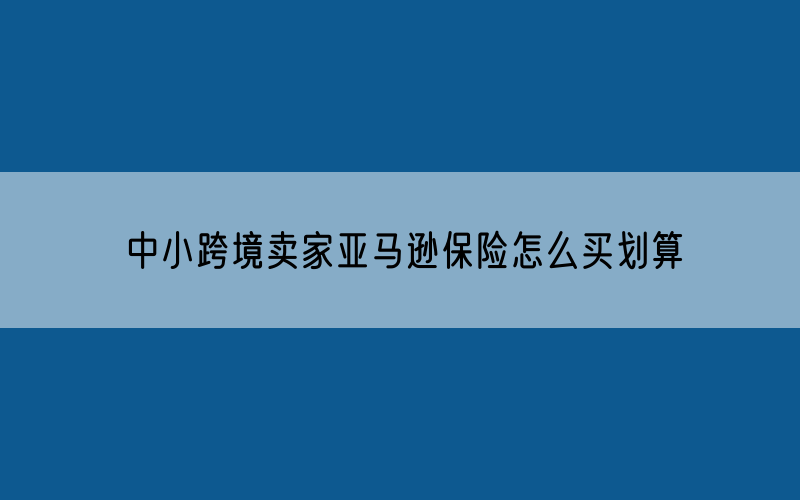 中小跨境卖家亚马逊保险怎么买划算