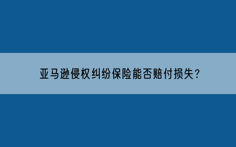 亚马逊侵权纠纷保险能否赔付损失？