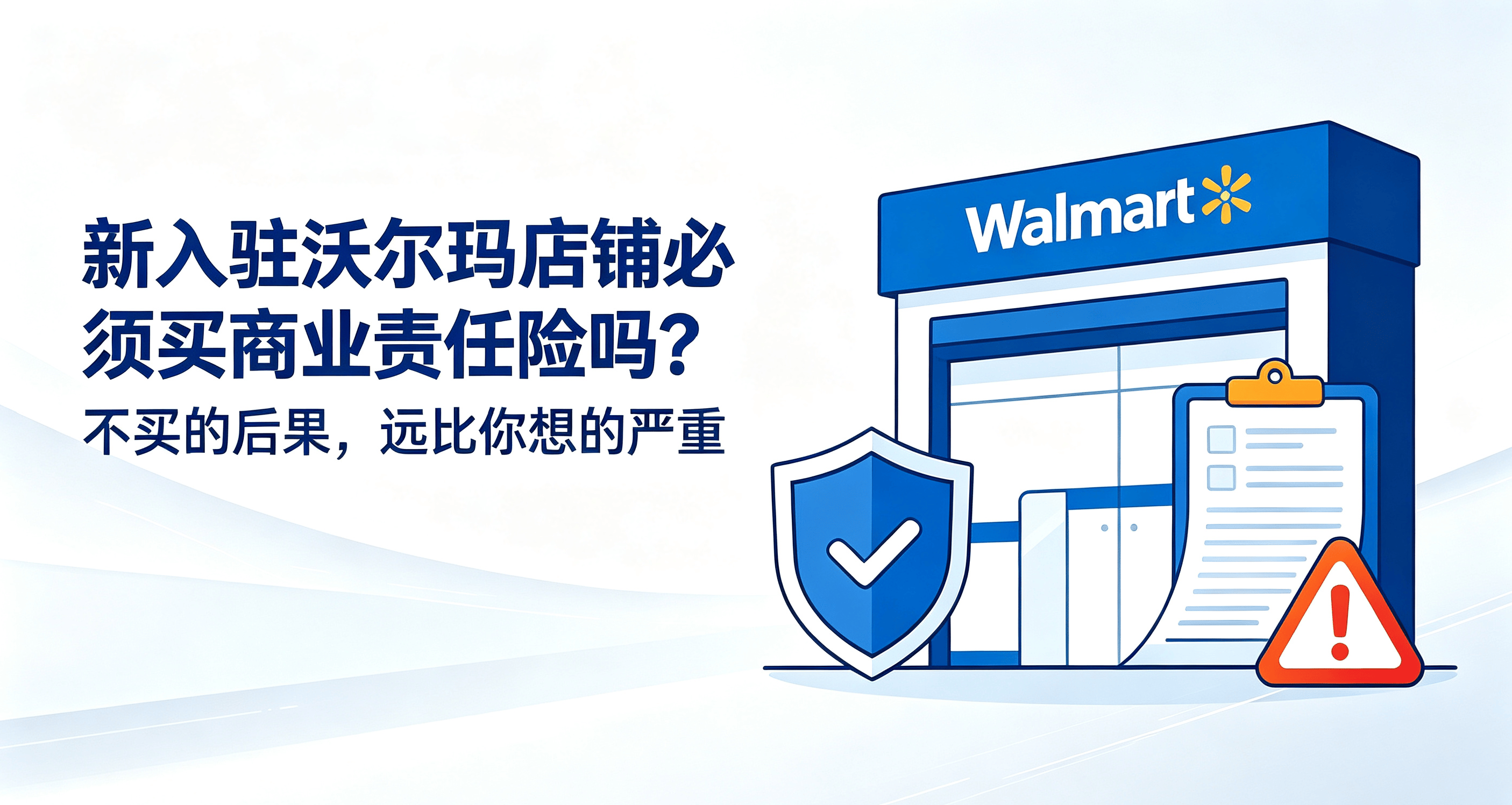 新入驻沃尔玛店铺必须买商业责任险吗?不买的后果,远比你想的严重
